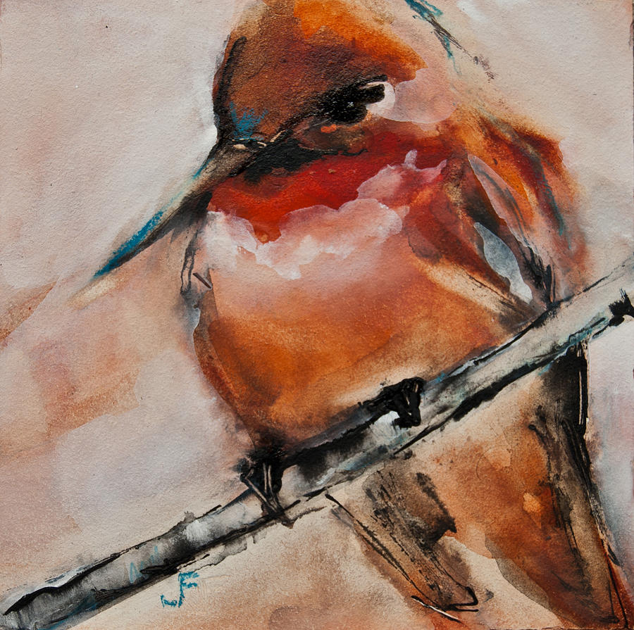 Allens Hummingbird Painting by Jani Freimann