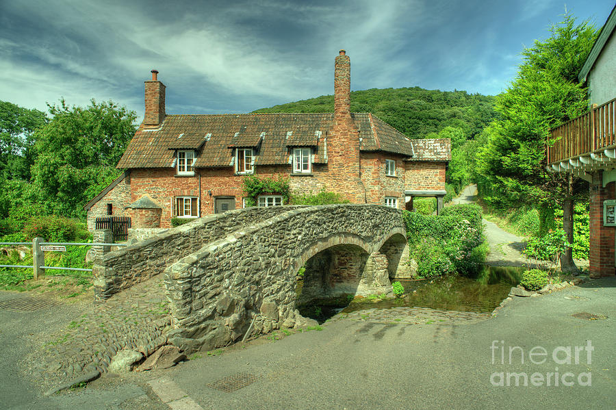 Horse Photograph - Allerford Pack Horse Bridge  by Rob Hawkins