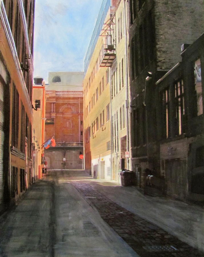 Alley - Front Street Mixed Media by Anita Burgermeister