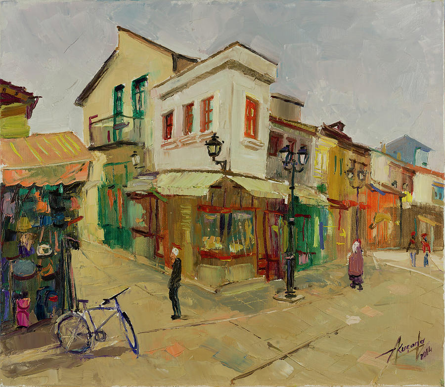 Alley 2, Old Carshia, Skopje Painting by Azem Kucana