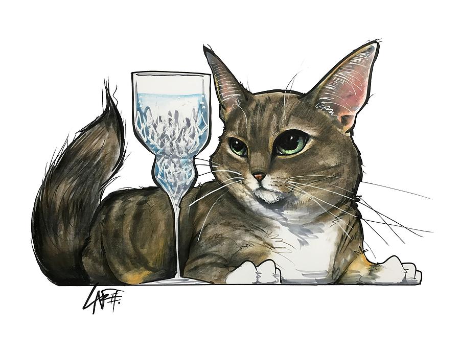 Cat Drawing - Alley 3925 by John LaFree