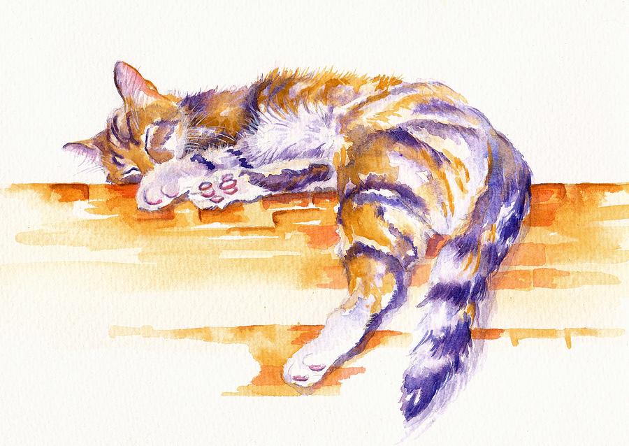 Animal Painting - Alley Cat by Debra Hall