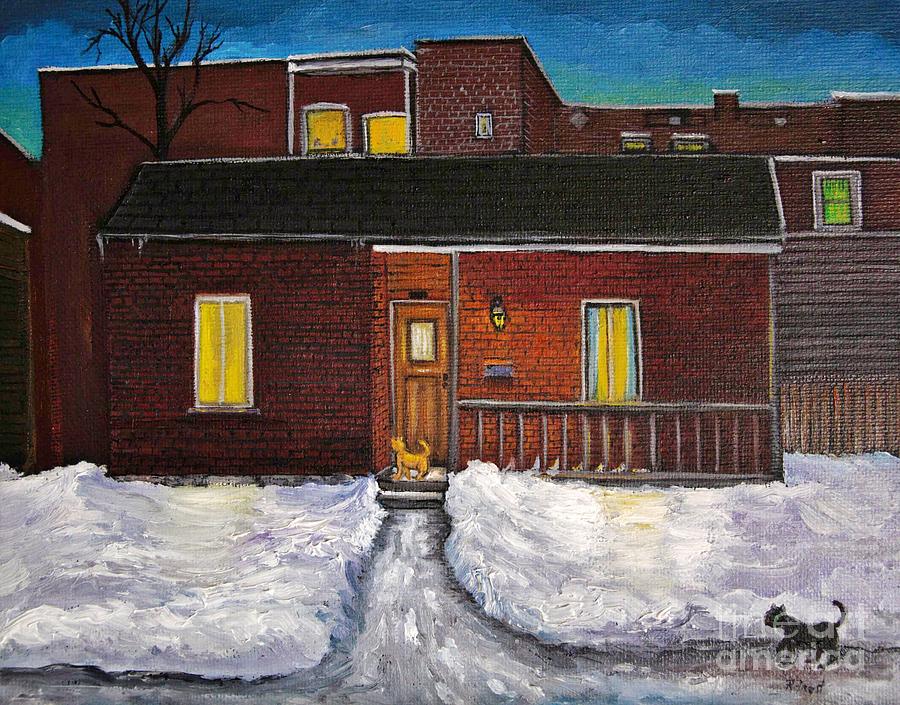 Alley Cat House Painting by Reb Frost