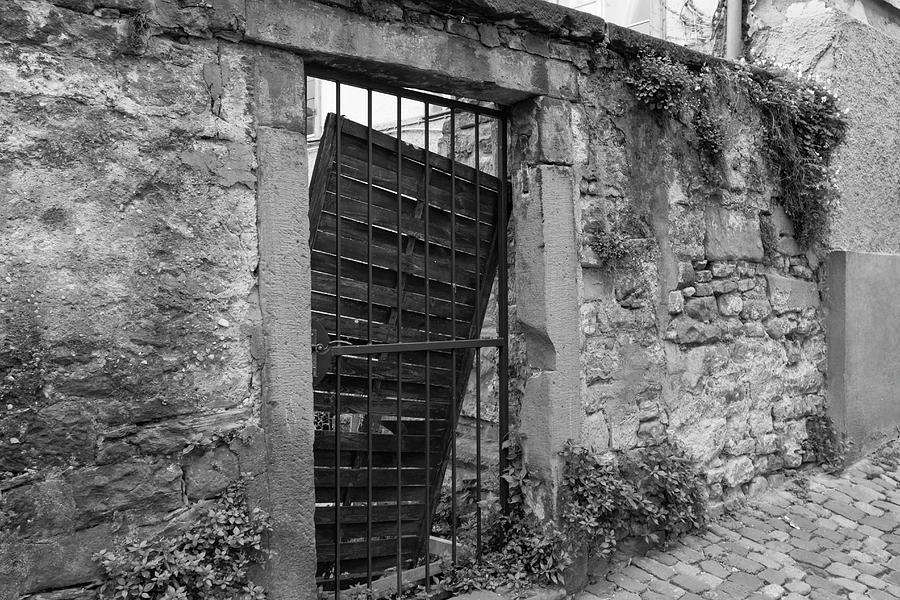 Alley Gate B W Photograph by Teresa Mucha