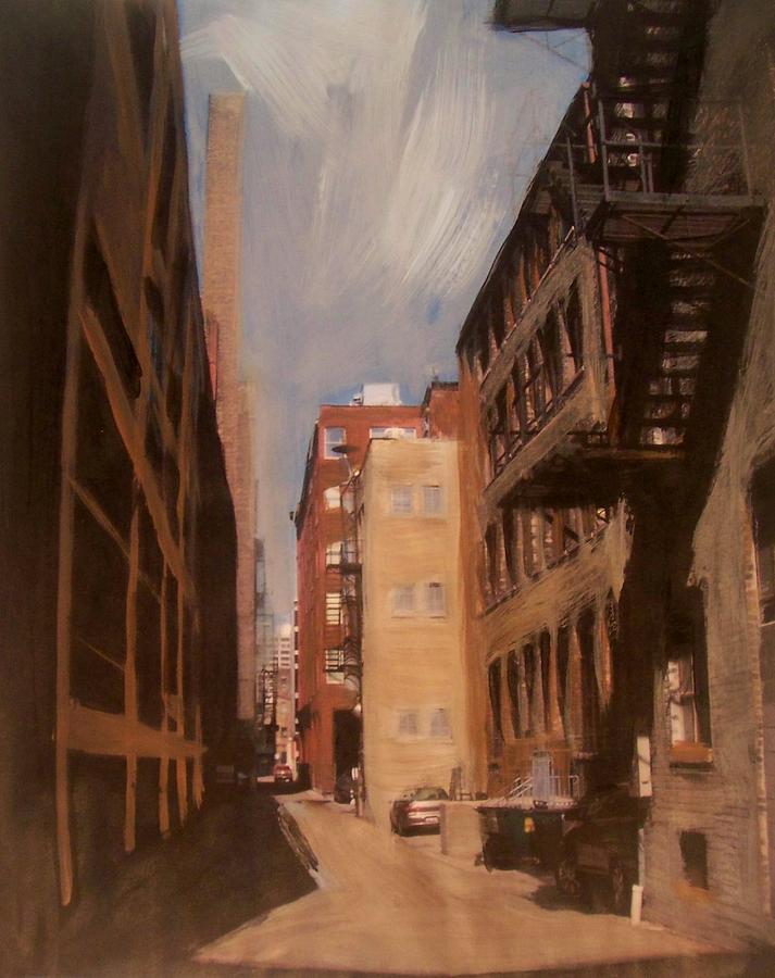 Alley Series 1 Mixed Media by Anita Burgermeister