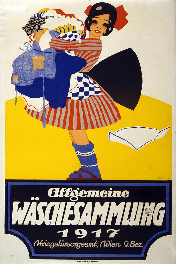 Allgemeine Waschesammlung 1917 - Vintage Clothing Advertising Poster Mixed Media by Studio Grafiikka