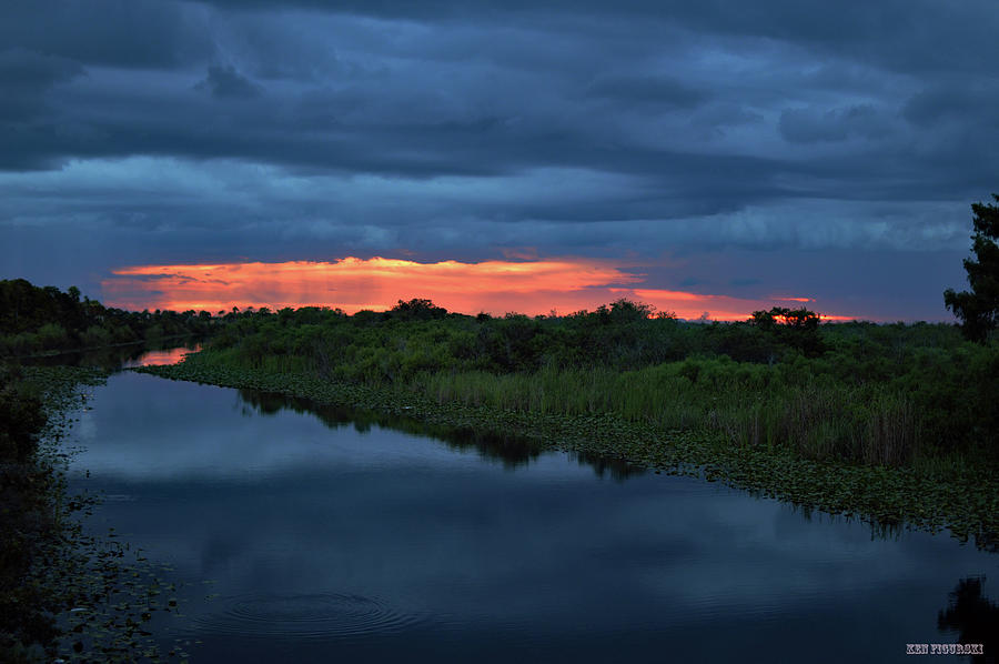 Alligator Alley Thunderstorm Sunset Photograph by Ken Figurski