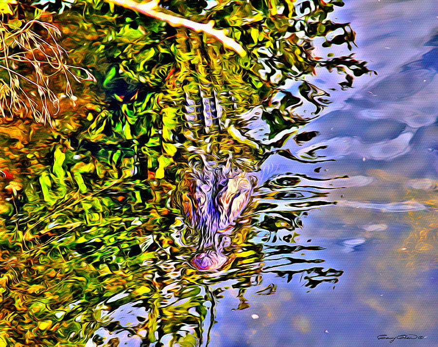 Alligator Digital Art - Alligator by Anthony C Chen