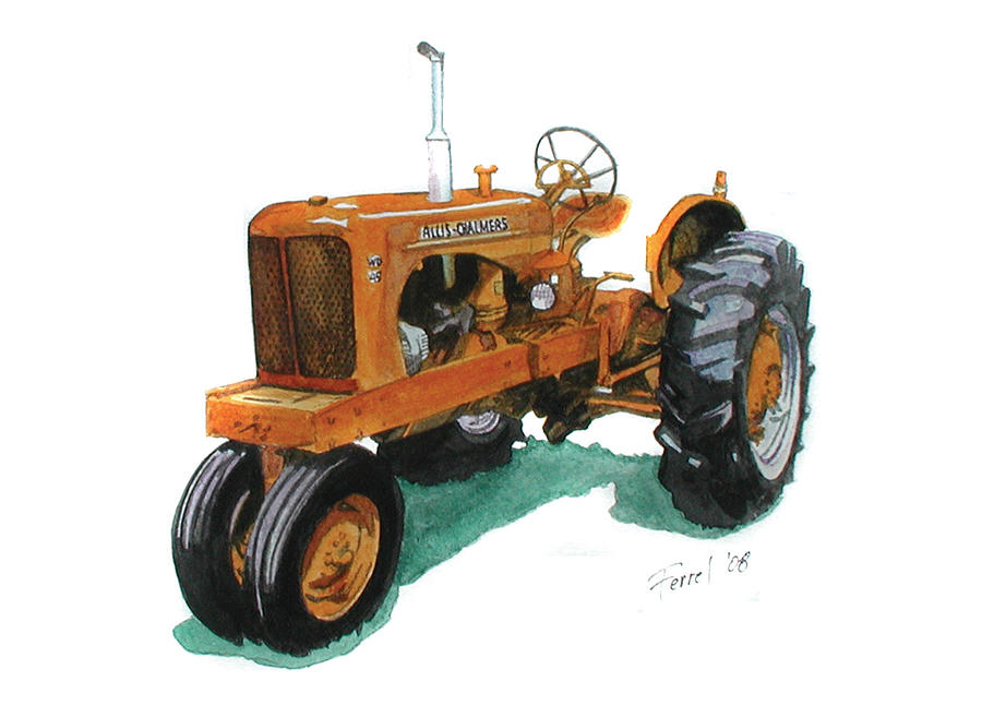 Allis Chalmers Tractor Painting by Ferrel Cordle