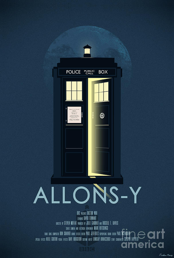 Doctor Who Painting - ALLONS-Y Doctor Who Poster by Austin Mabel