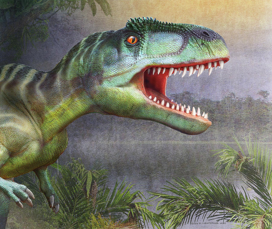 Prehistoric Photograph - Allosaur Of The Cretaceous by R christopher Vest