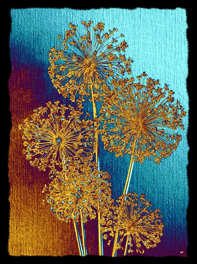 Unique Mixed Media - Alluring Allium Abstract 2 by Will Borden