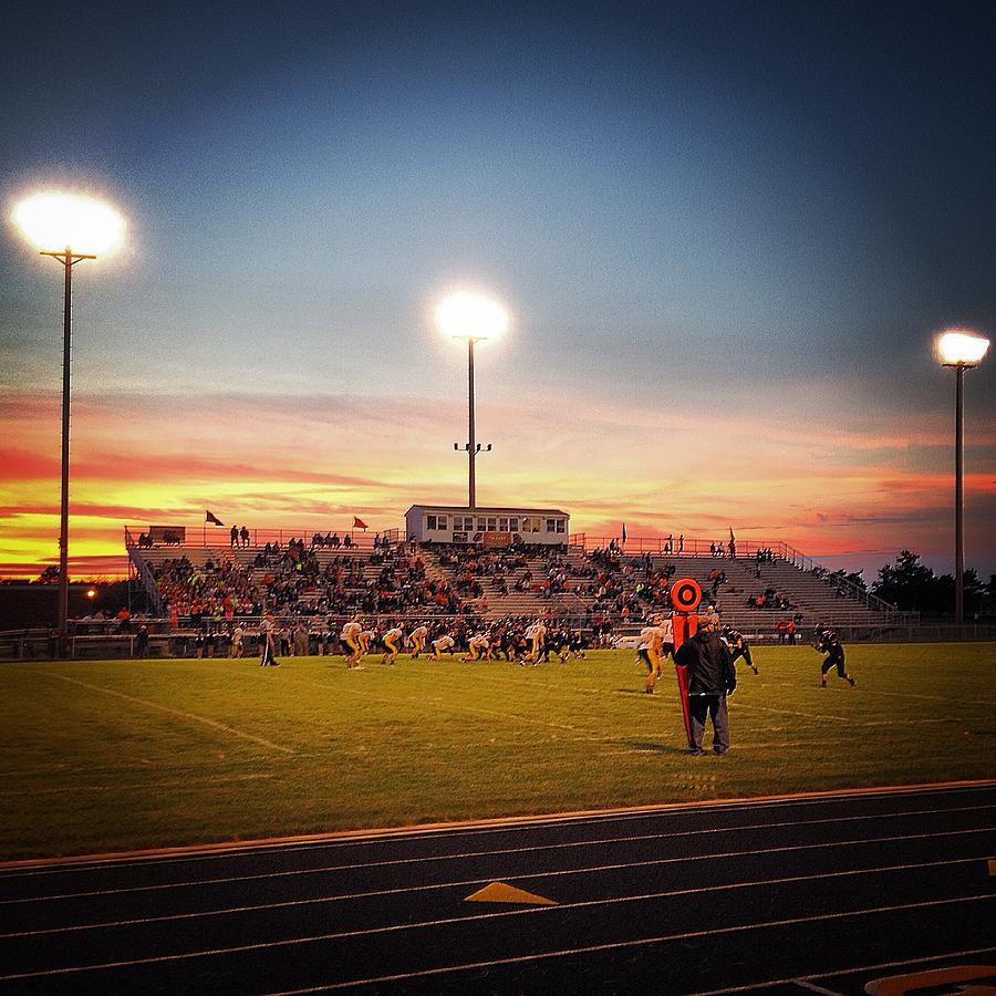 Alma High School Don Miller Field Driving into the Sunset Photograph by Chris Brown