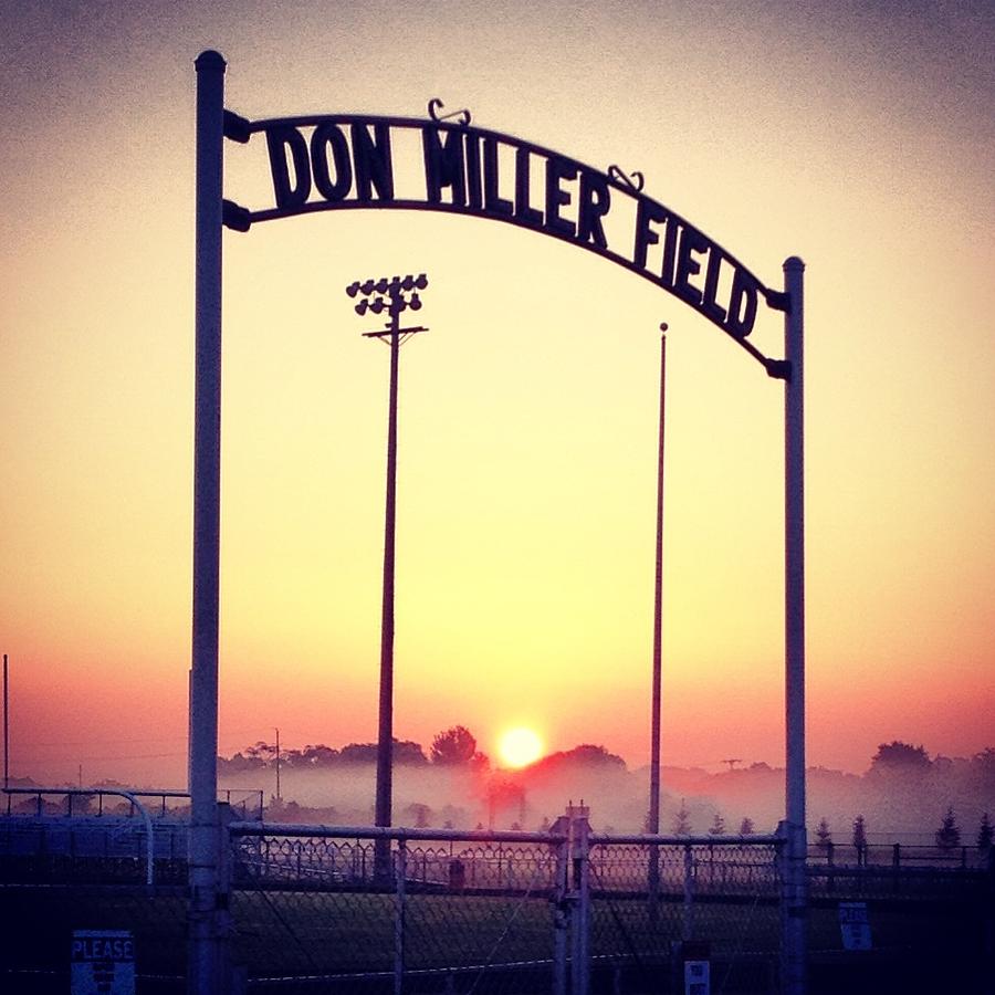 Alma High School Don Miller Field Sunrise Sign Photograph by Chris Brown