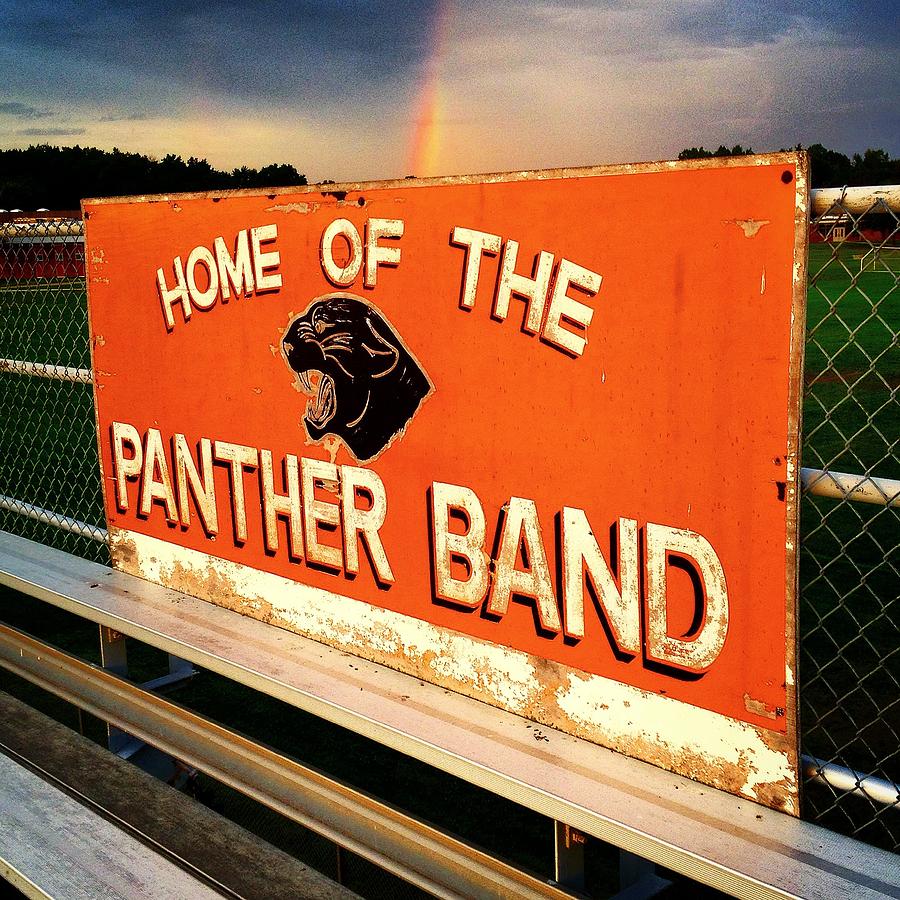 Alma High School Panther Band Sign Rainbow Photograph by Chris Brown