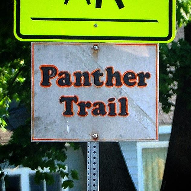 Alma High School Panther Trail Sign Photograph by Chris Brown
