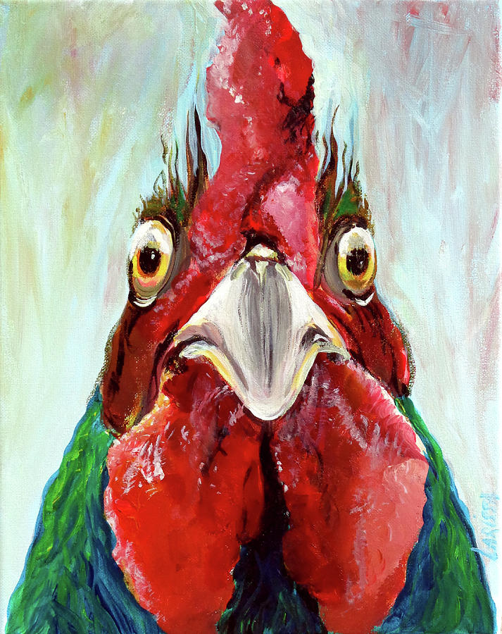 Lunar New Year Painting - Almighty ROOSTER by Larissa Pirogovski