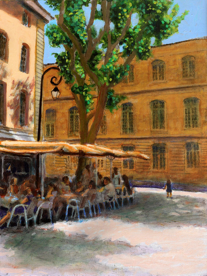 Almoco em Lisboa Painting by David Zimmerman