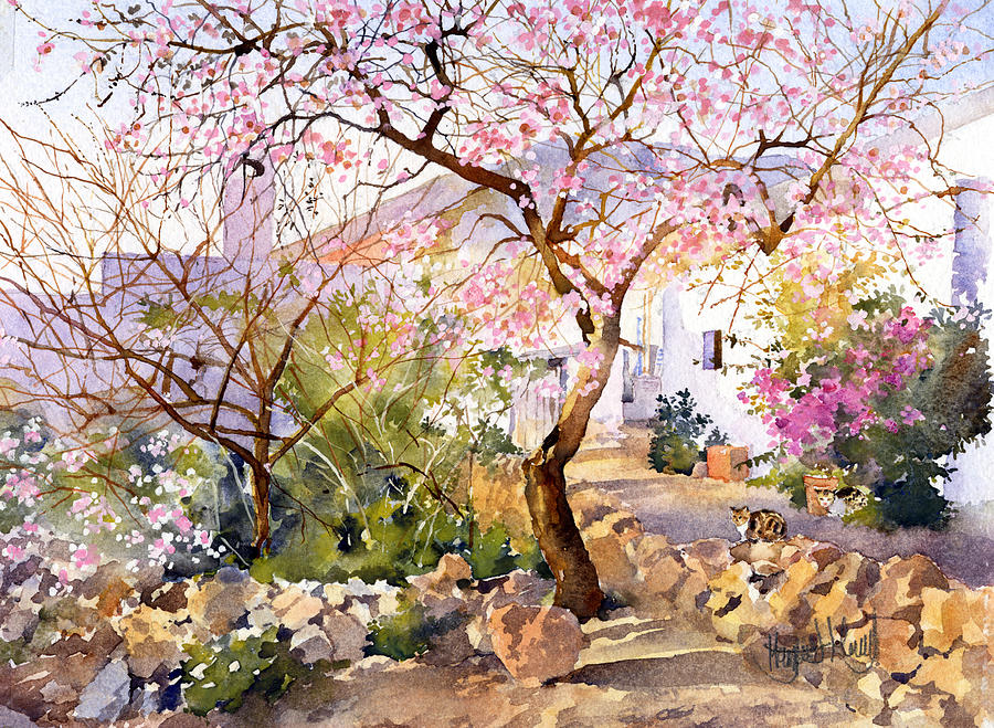 Almond Blossom in Andalucia Painting by Margaret Merry