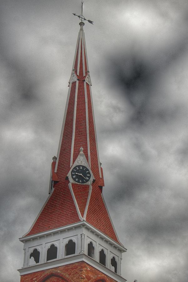 4002 - Almont Church Spire Photograph by Sheryl L Sutter
