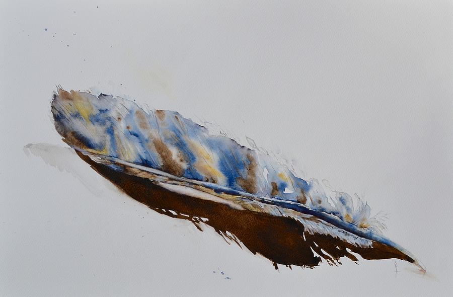 Almost Abstract Feather Painting by Beverley Harper Tinsley