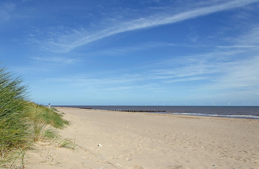 Almost Deserted Beach, Skegness Photograph by Rod Johnson