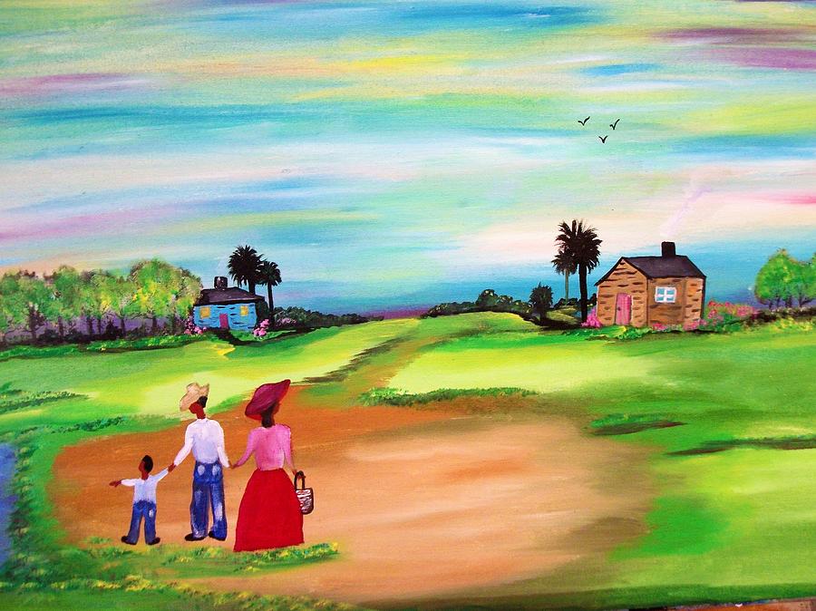 Landscape Painting - Almost Home by Gullah Art by Renee