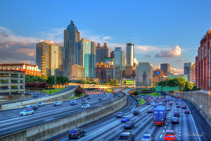 Almost Sunset Atlanta Downtown Cityscape Art Photograph by Reid Callaway