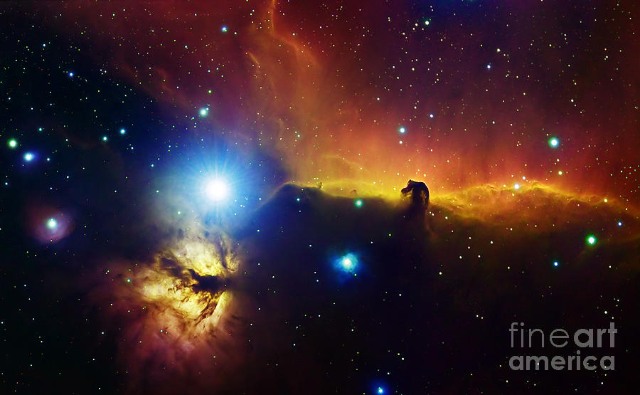 Space Photograph - Alnitak Region In Orion Flame Nebula by Filipe Alves