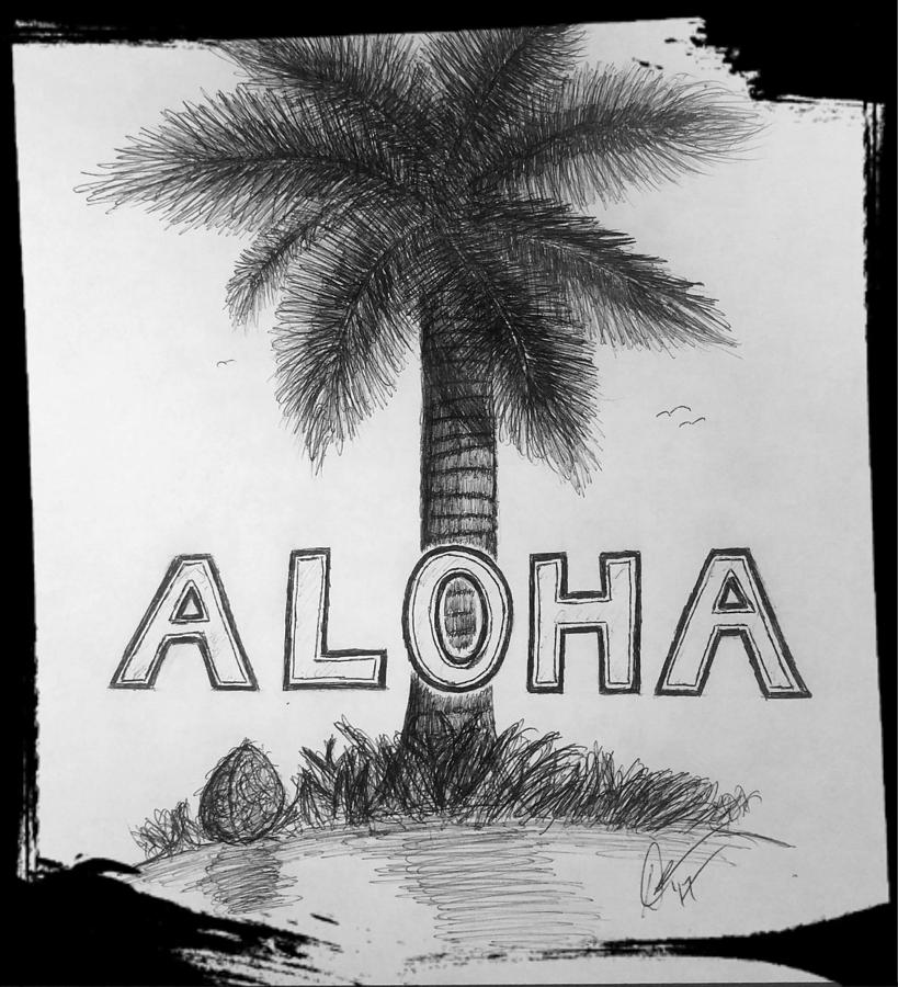 Aloha  Drawing by Damian Orchard