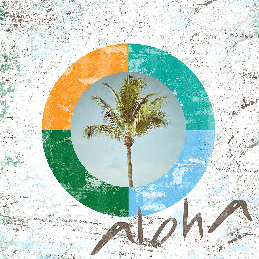 Beach Digital Art - Aloha Palm Tree by Brandi Fitzgerald