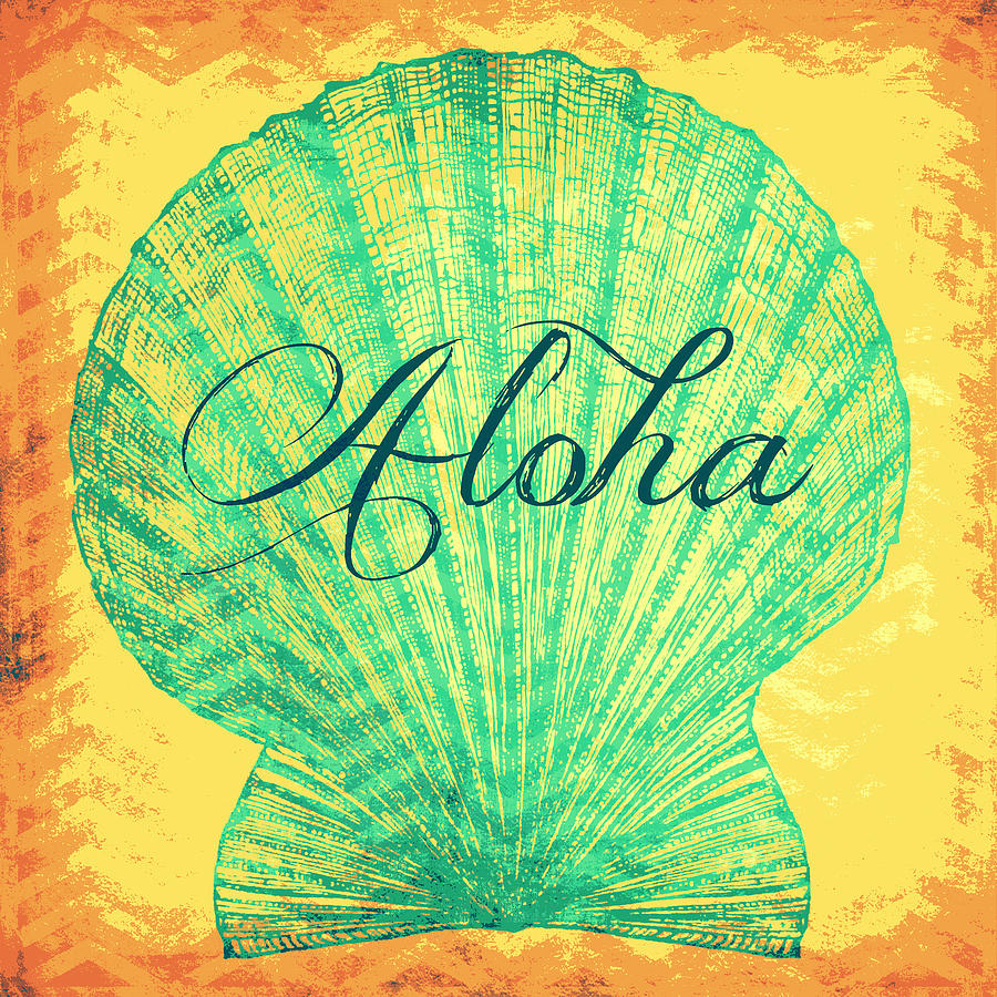 Shell Digital Art - Aloha Shell by Brandi Fitzgerald