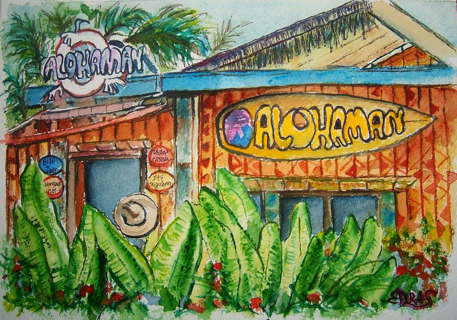 Alohaman Painting by Elaine Duras
