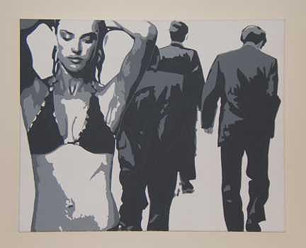 Women Painting - Alone Again by Michael James Toomy Women Painting - Alone Again by Michael James Toomy