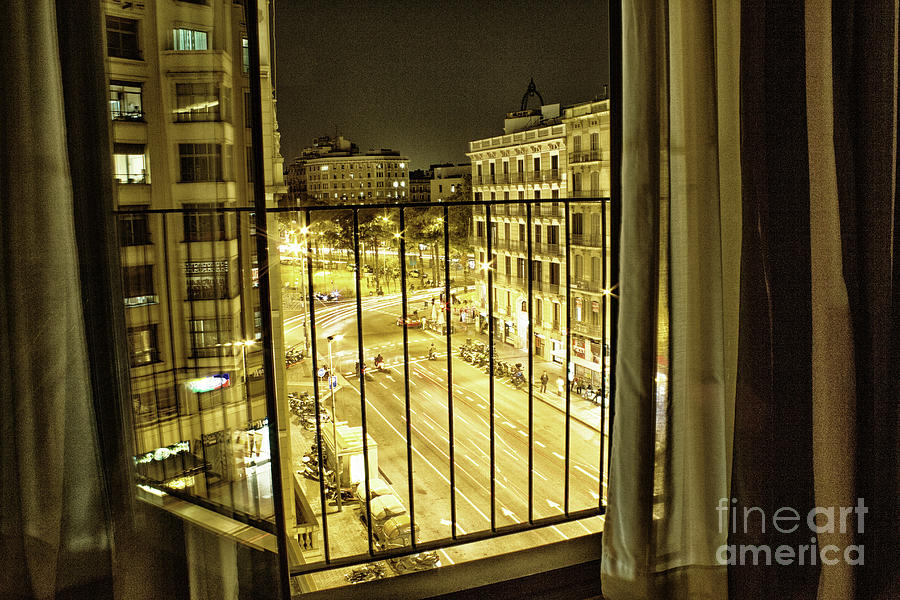 Alone at Midnight in Barcelona Photograph by Becqi Sherman