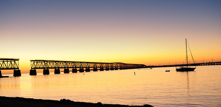 Sunset Photograph - Alone By the Bridge by Kesavan Venugopal