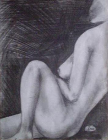 Nude Painting - Alone by Ian Lange
