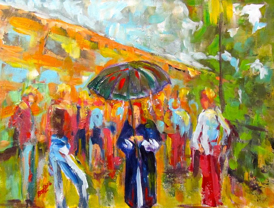 Alone in a Crowd Painting by Barbara OToole