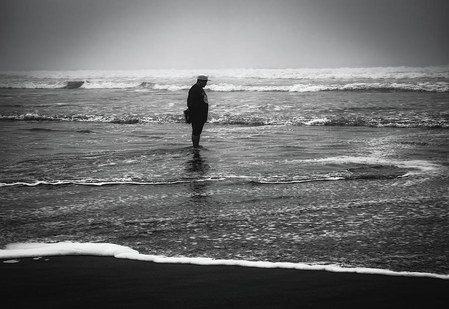 Alone With The Sea Photograph by Steven Clark