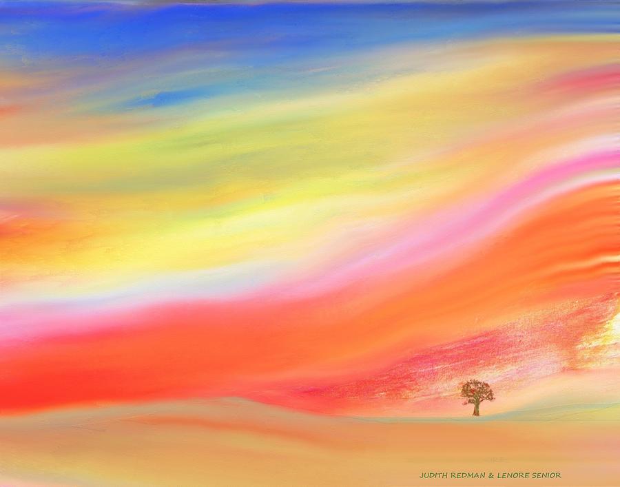 Alone with the Sunset Painting by Lenore Senior