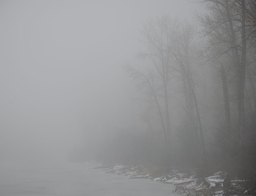 Along the Foggy River Photograph by Whispering Peaks Photography