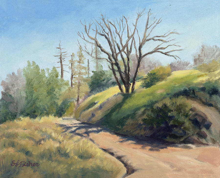 Along the Pacific Crest Trail Painting by Sandy Fisher