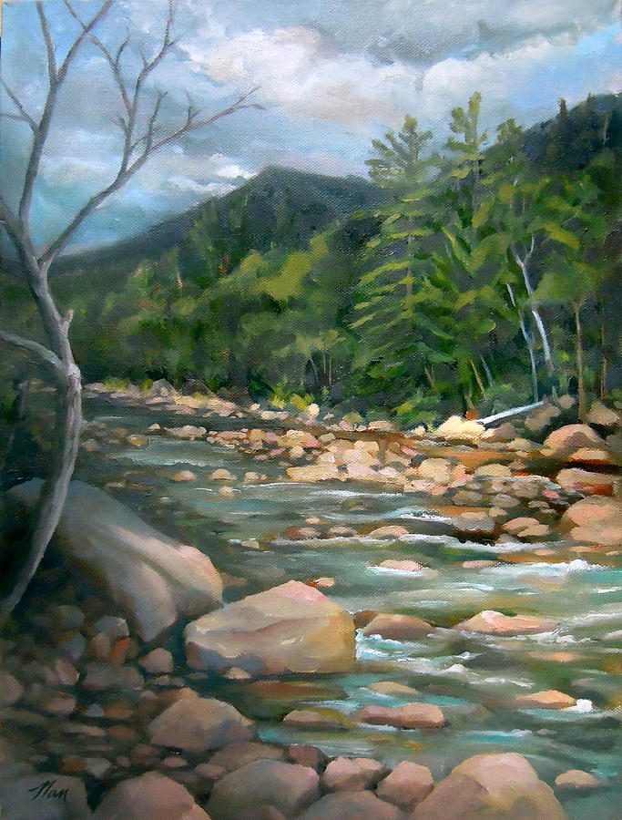 Along the Pemi Painting by Nancy Griswold