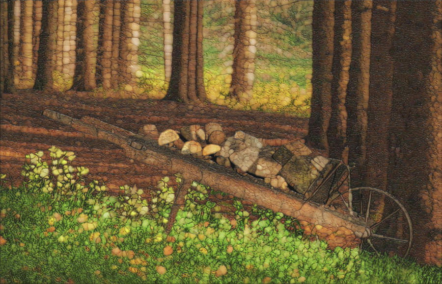 Vintage Painting - Along The Pines by Jack Zulli