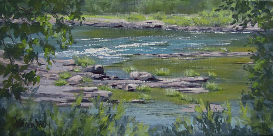 Along the River Painting by Karen Ilari