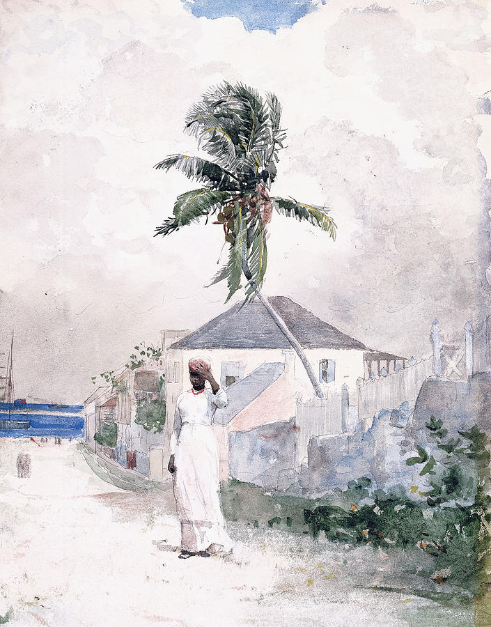 Along the Road   Bahamas 1885 Painting by Winslow Homer