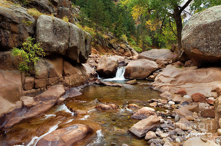 Red Rock Canyon Photograph - Along the St. Vrain by Bon and Jim Fillpot