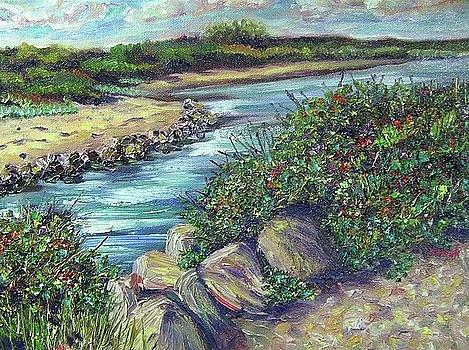 Along the the Rhode Island Shore  Painting by Richard Nowak
