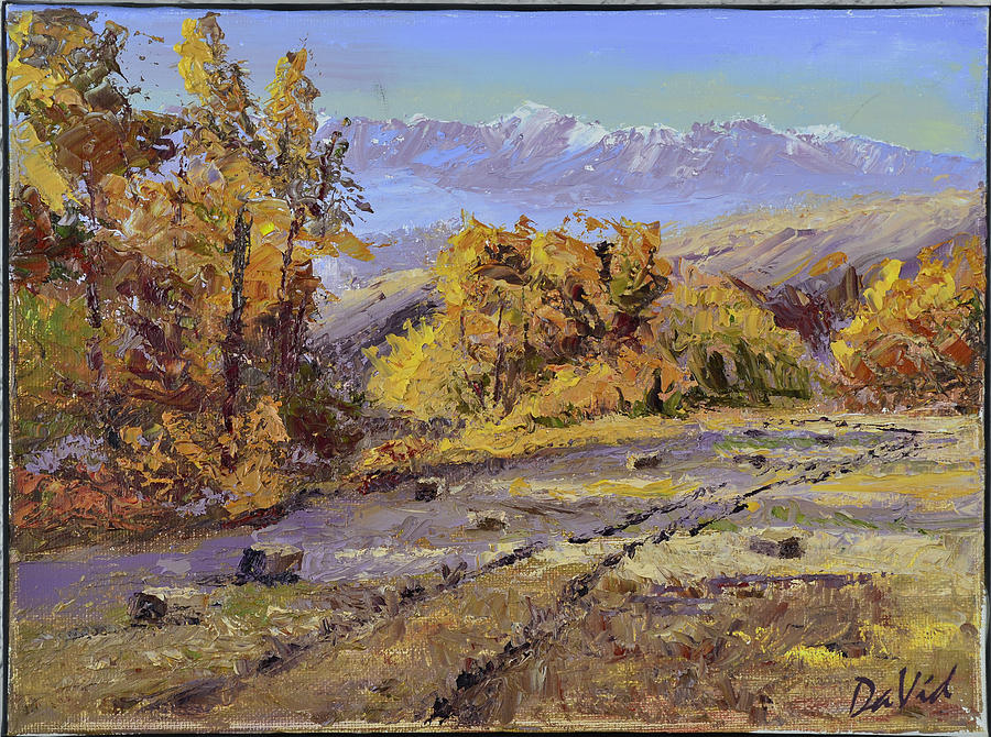 Fall Painting - Along The Yellowstone by Stephen David Rathburn