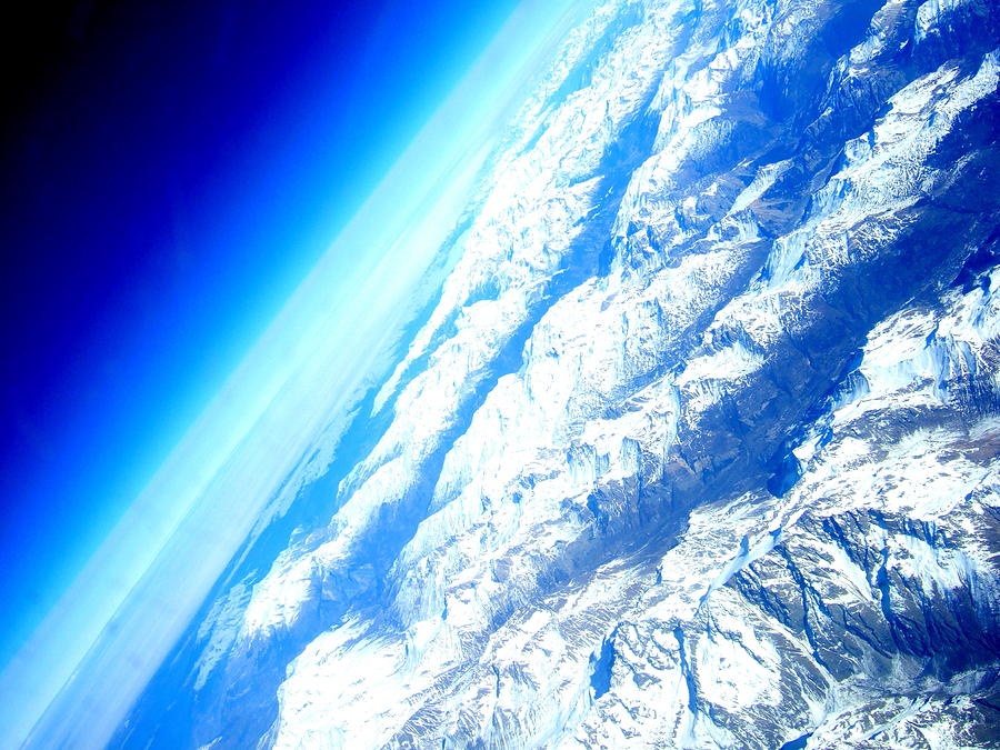 Alpen from sky Photograph by Kumiko Mayer